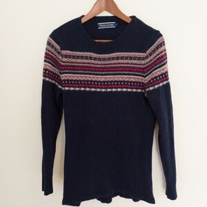 Woolover Fait Isle Crew Neck Sweater Small